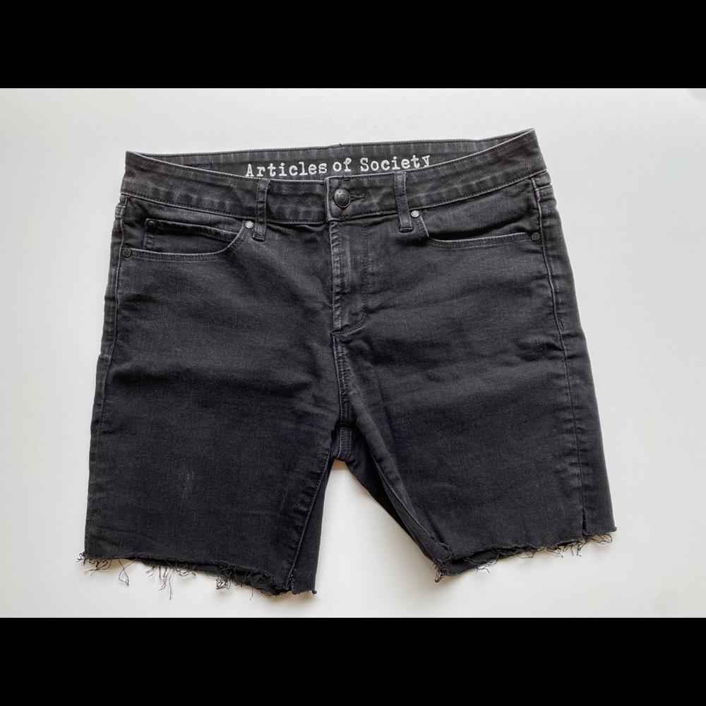 Articles of Society Black Denim Shorts, Size 29